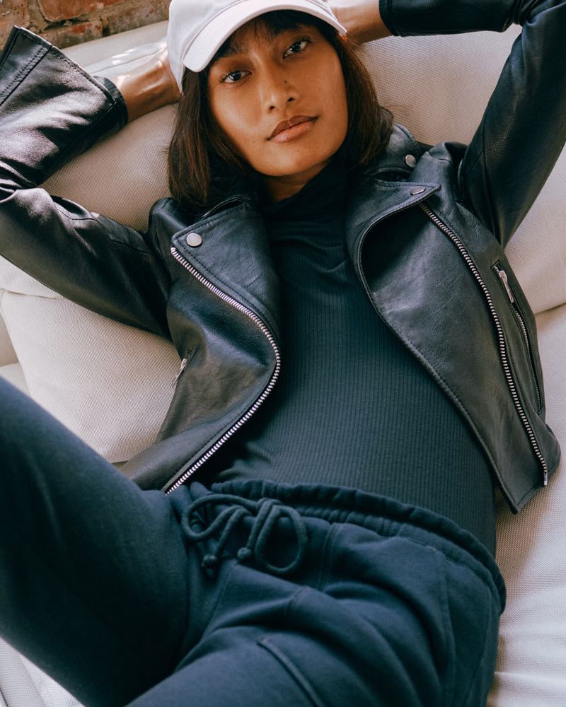Women's The Faux Leather Moto Jacket | Women's Coats & Jackets | Abercrombie.com | Abercrombie & Fitch (US)