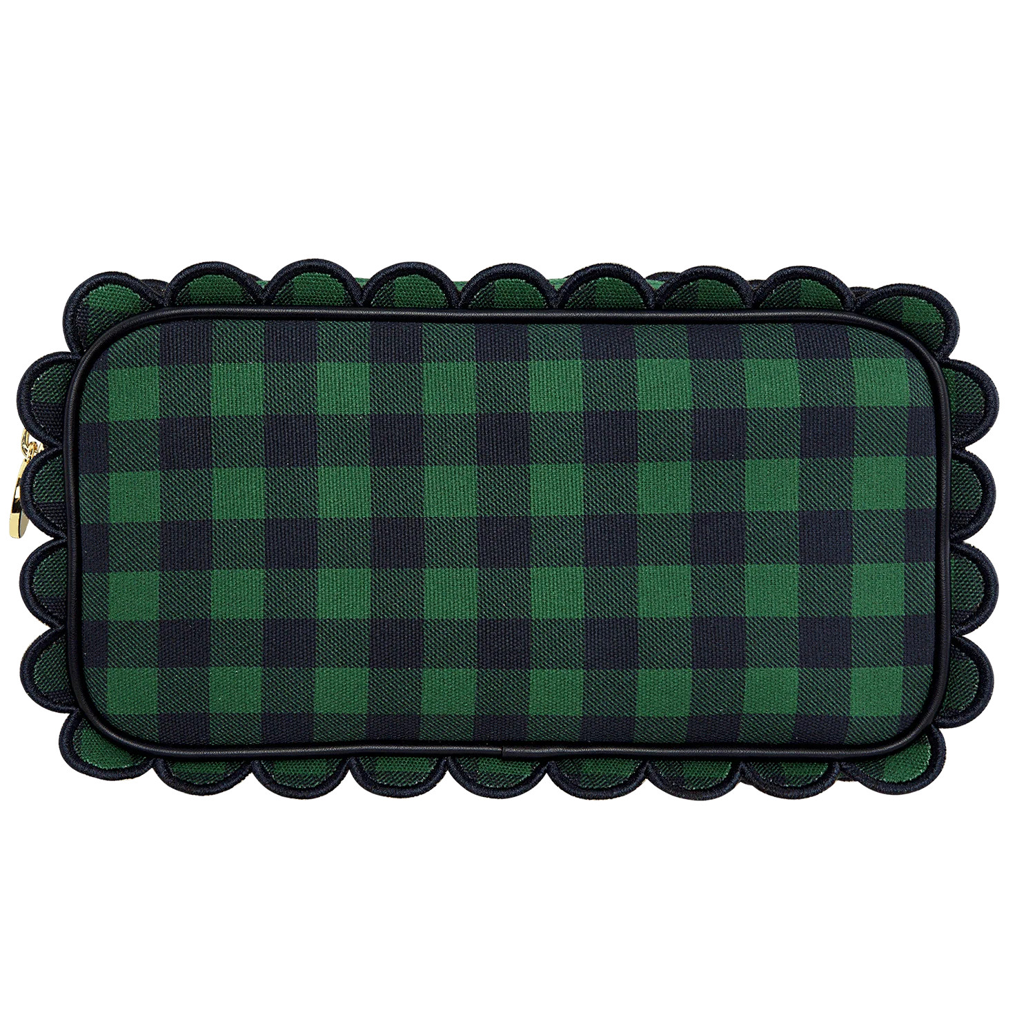 Scalloped Emerald Gingham Small Pouch - Customizable Organization Bag | Stoney Clover Lane | Stoney Clover Lane