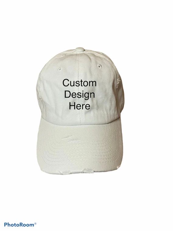 Custom Personalized  Embroidered Distressed Baseball Hat | Etsy (US)