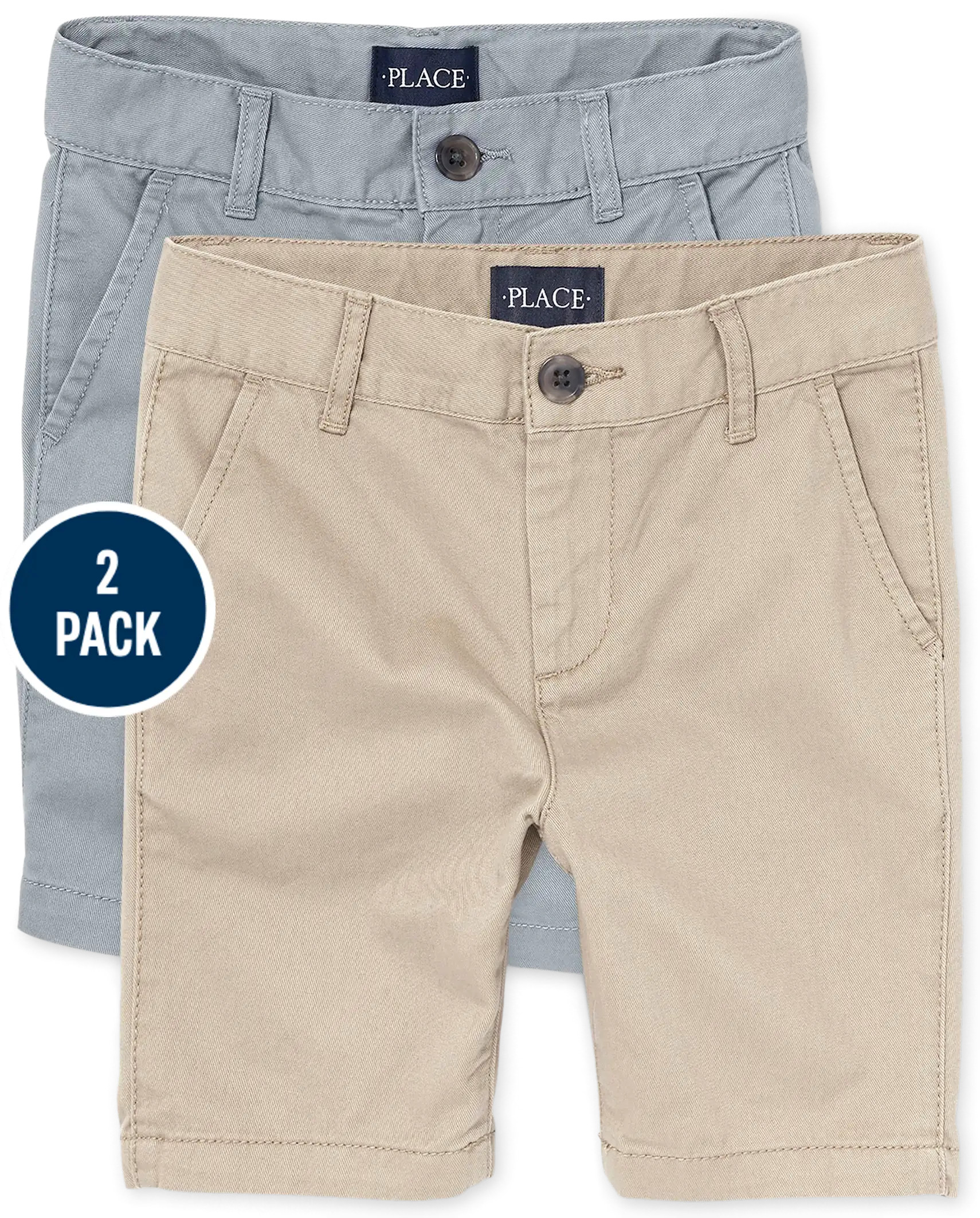 Boys Uniform Stretch Chino Shorts 2-Pack - multi clr | The Children's Place