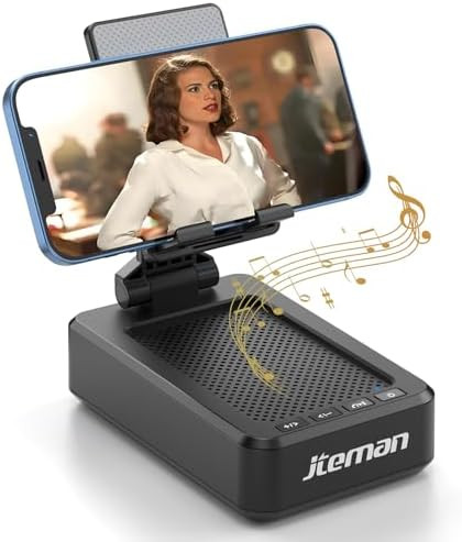 Cell Phone Stand with Wireless Bluetooth Speaker and Anti-Slip Base HD Surround Sound Perfect for... | Amazon (US)