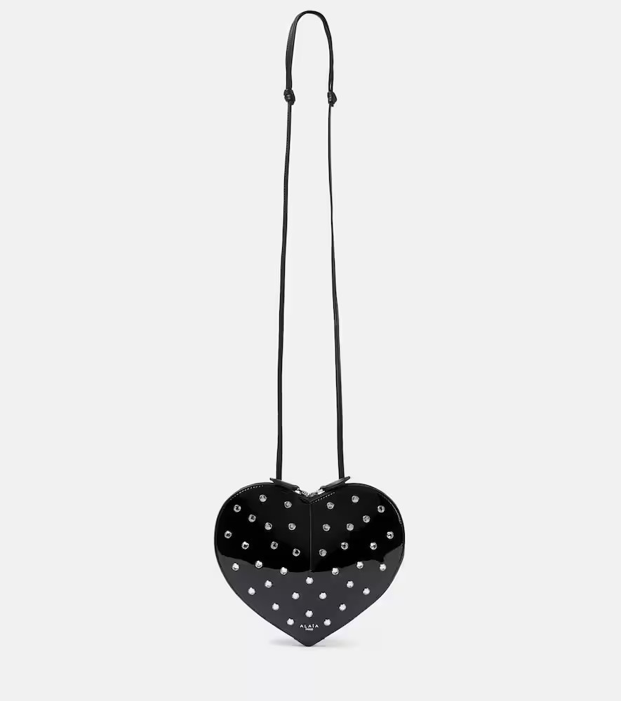 Alaïa Le Cœur studded leather crossbody bag | Mytheresa (UK)