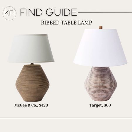 McGee and Co. Rustco Table Lamp on two different budgets! 👌🏻 I love a good Target collaboration, and the Studio McGee collection is a great way to get McGee and Co. Style on a budget. These ribbed table lamps would be great living room lamps, bedside table lamps, or home office lamps  

#studiomcgee #target #mcgeeandco #dupe #lookforless #budget #homedecor #design #decor #lighting #lamp.  Studio McGee dupe. McGee and Co. Dupe.  Target dupes. McGee and Co. Rustco Table Lamp dupe. Decoring on a budget. Modern traditional table lamp. Modern organic table lamp. Target finds. Target deals. Target home decor. 

#LTKsalealert #LTKhome #LTKfindsunder100