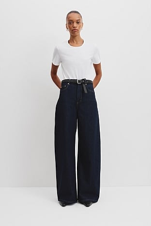 Curved Wide Leg Jean | Country Road