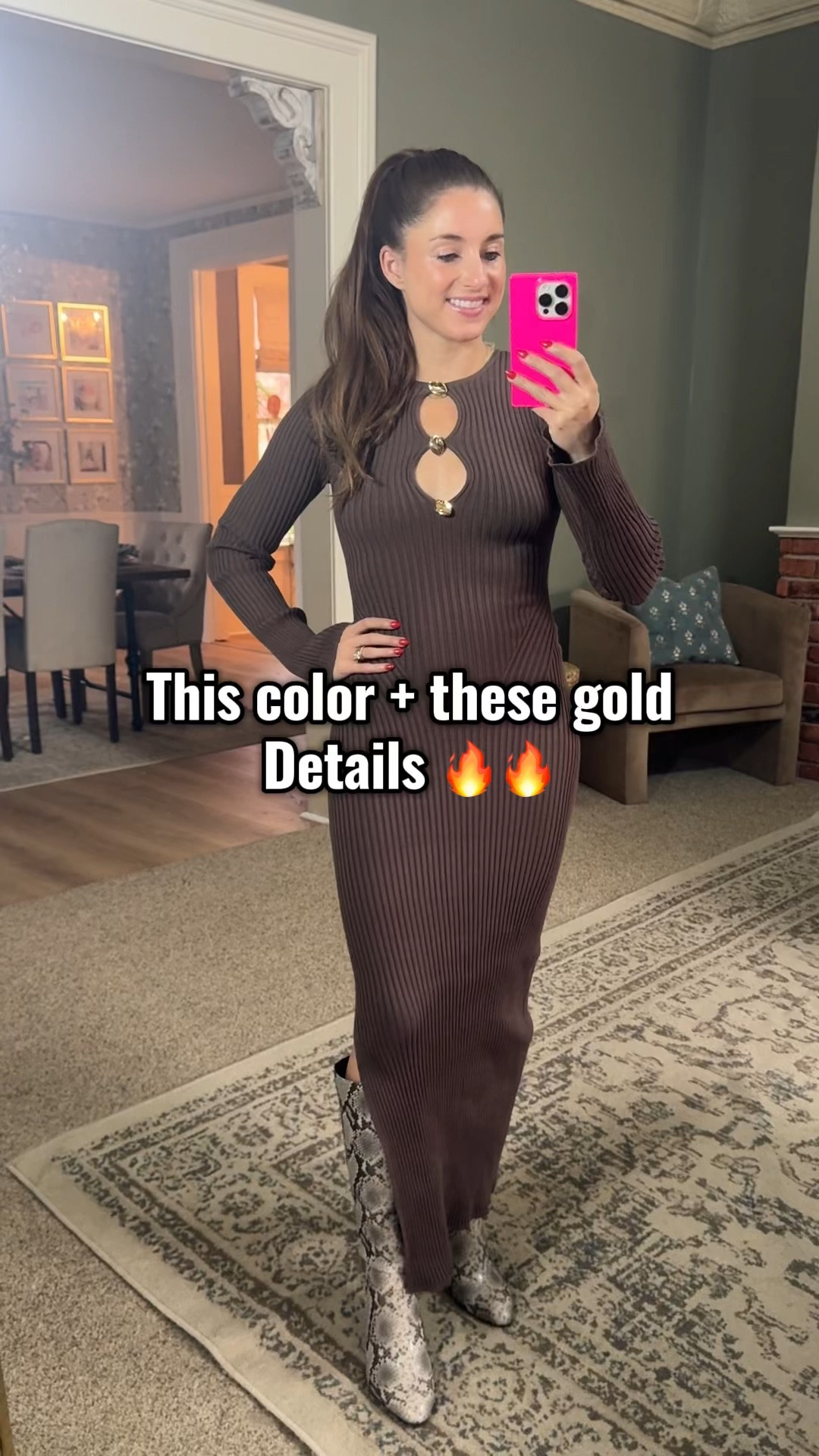 Obsessed with this stretchy maxi dress? Long body hugging material with super flattering ribbing, gold details & slit. Just need to find somewhere to wear it! 

#LTKStyleTip #LTKFindsUnder100 #LTKHoliday