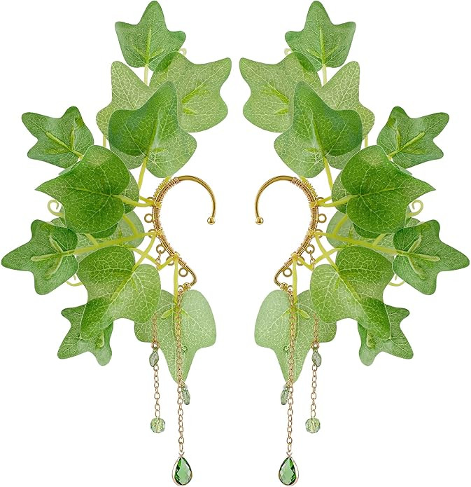 FRESHME Fairy Elf Ear Cuffs - Leaves Elven Ear Clip Wraps Poison Ivy Costume Woodland Earrings Fo... | Amazon (US)