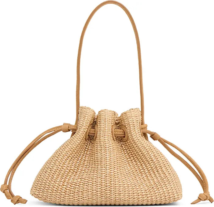 Woven Raffia Drawstring Pouchette | Nordstrom