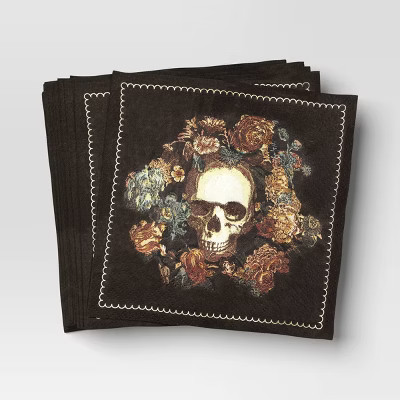 20pk Skull Beverage Napkins - Threshold™ | Target