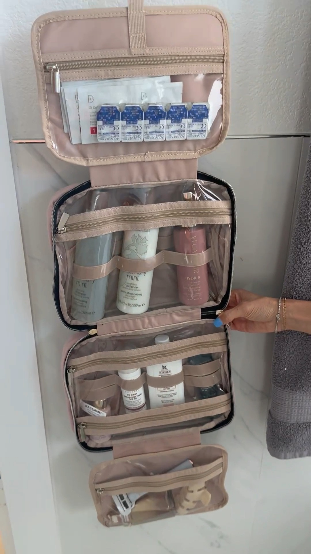 Amazon hanging cosmetic bag on sale great for travel  

#LTKSaleAlert #LTKTravel #LTKFindsUnder50