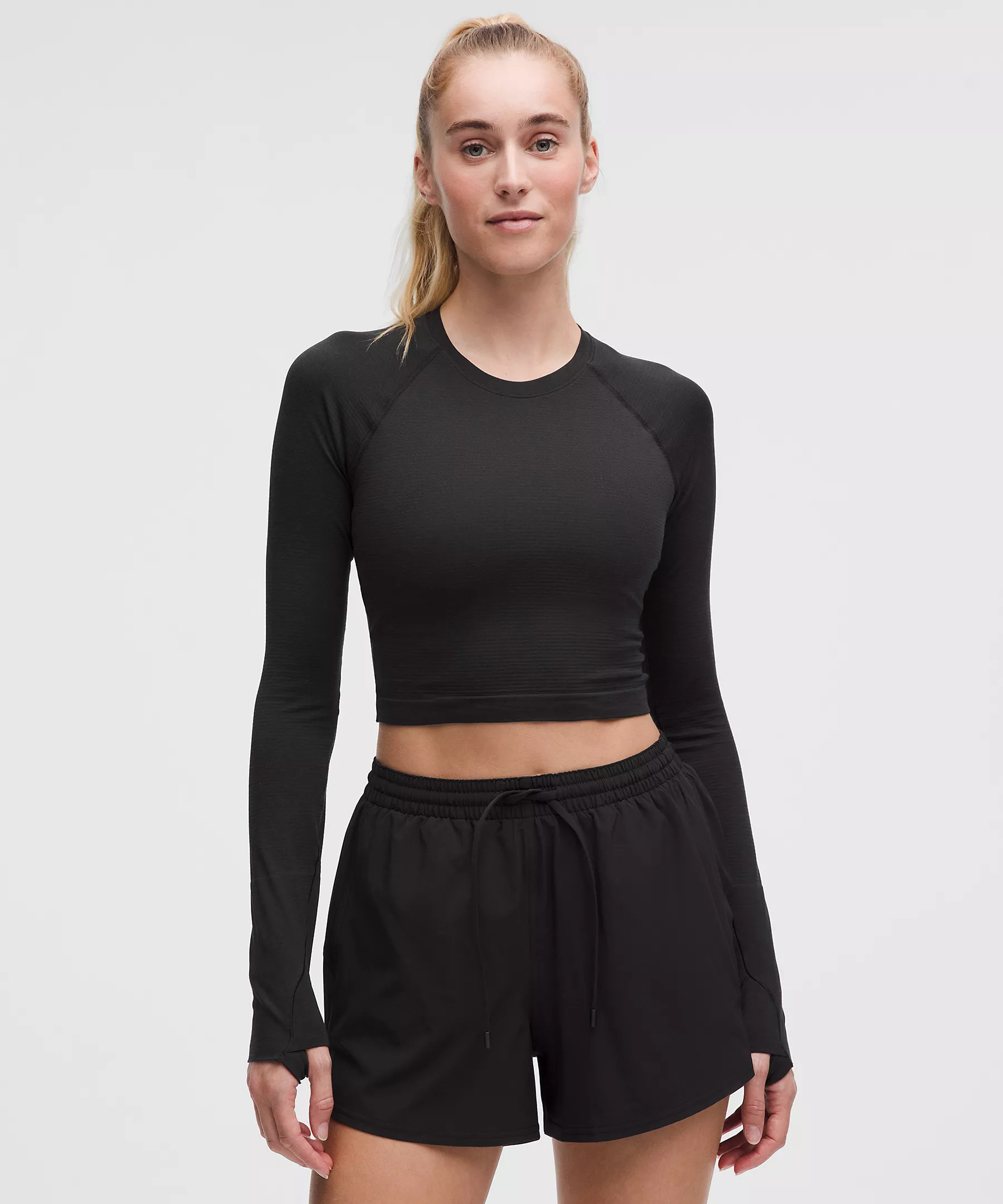 Swiftly Tech Cropped Long-Sleeve Shirt 2.0 | Women's Long Sleeve Shirts | lululemon | Lululemon (US)