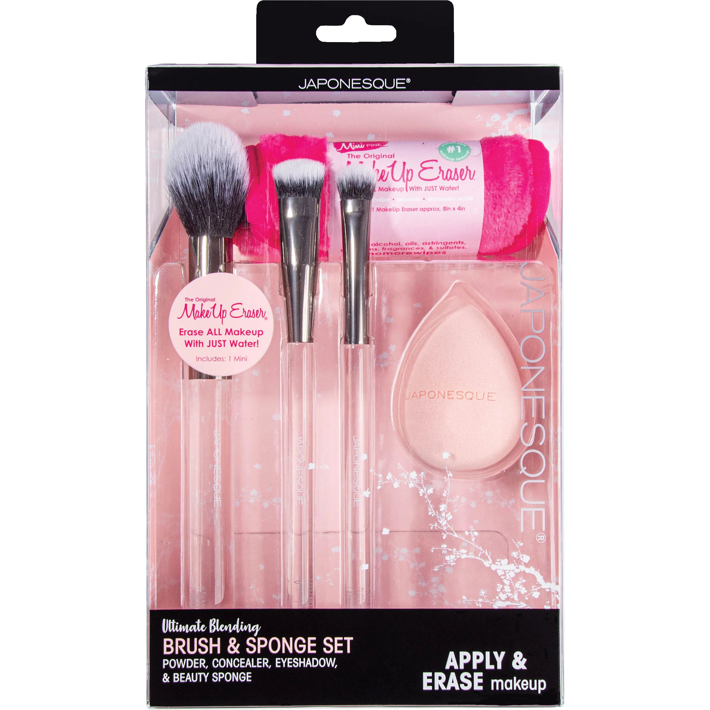 Japonesque Ultimate Blending Brush & Sponge Set Featuring The Original MakeUp Eraser, 5 Piece Mak... | Walmart (US)