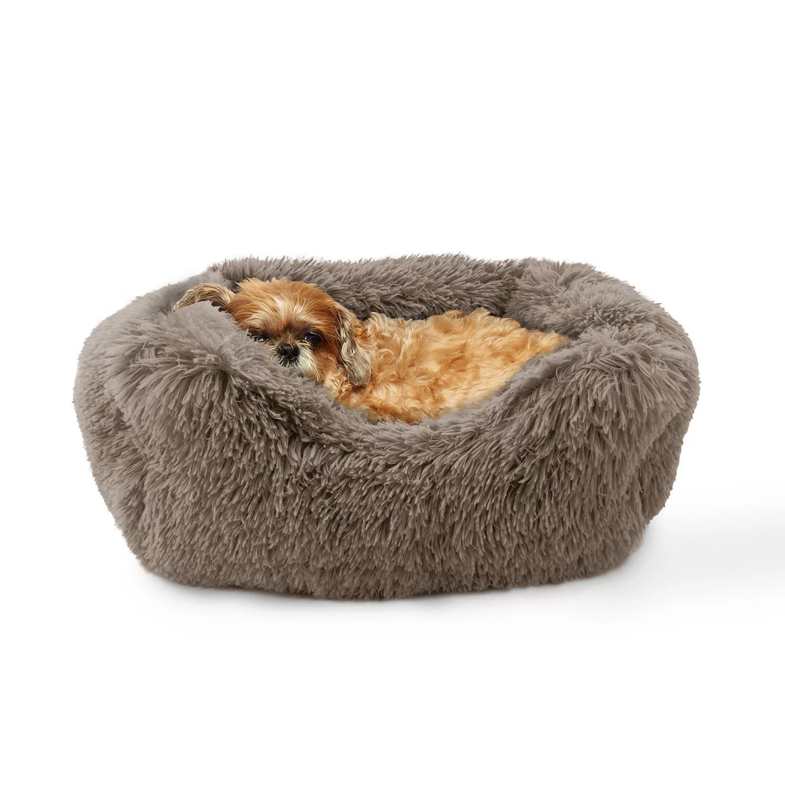 Precious Tails Lux Faux Fur Doughnut, Brown | Kohl's