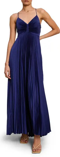 Aries Pleated Cutout Maxi Dress | Nordstrom