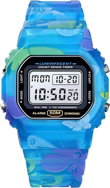 Tonnier Watches Women Sport Digital Multi-Function Watch for Men Transparent Colorful Strap LED W... | Amazon (US)