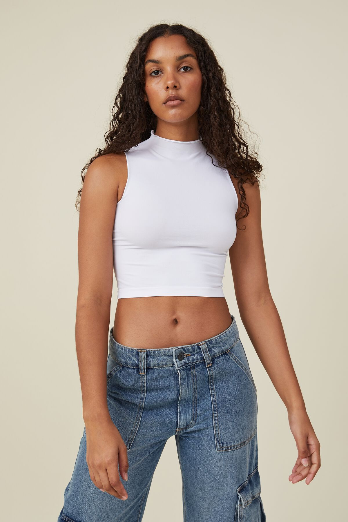 Seamless Kiki Mock Neck Tank | Cotton On (US)