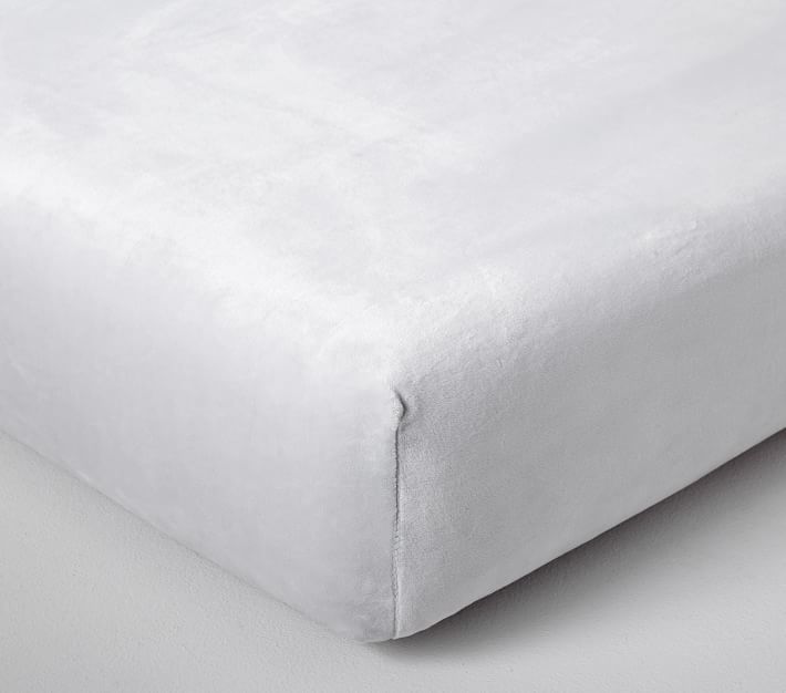 Luxe Chamois Fitted Crib Sheet | Pottery Barn Kids