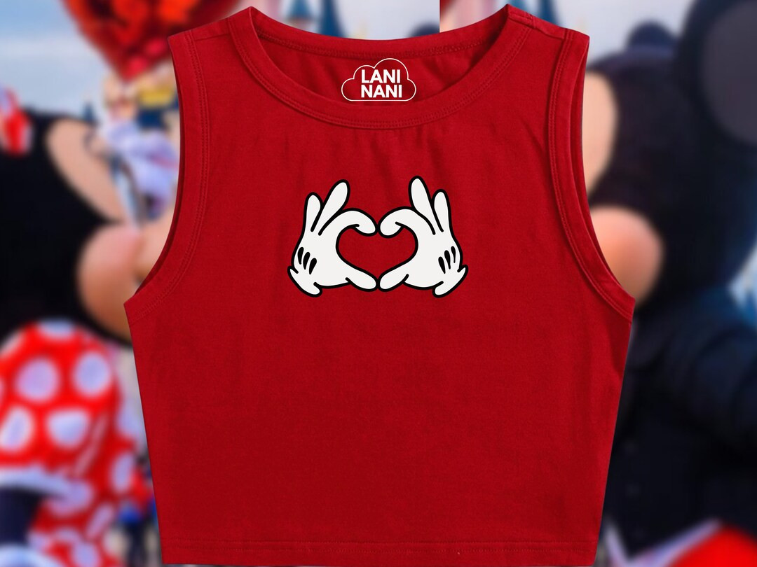 Mickey Heart Crop Tank Disney Crop Tank Disneyland Crop Tank Disney Vacation Tank - Etsy | Etsy (US)