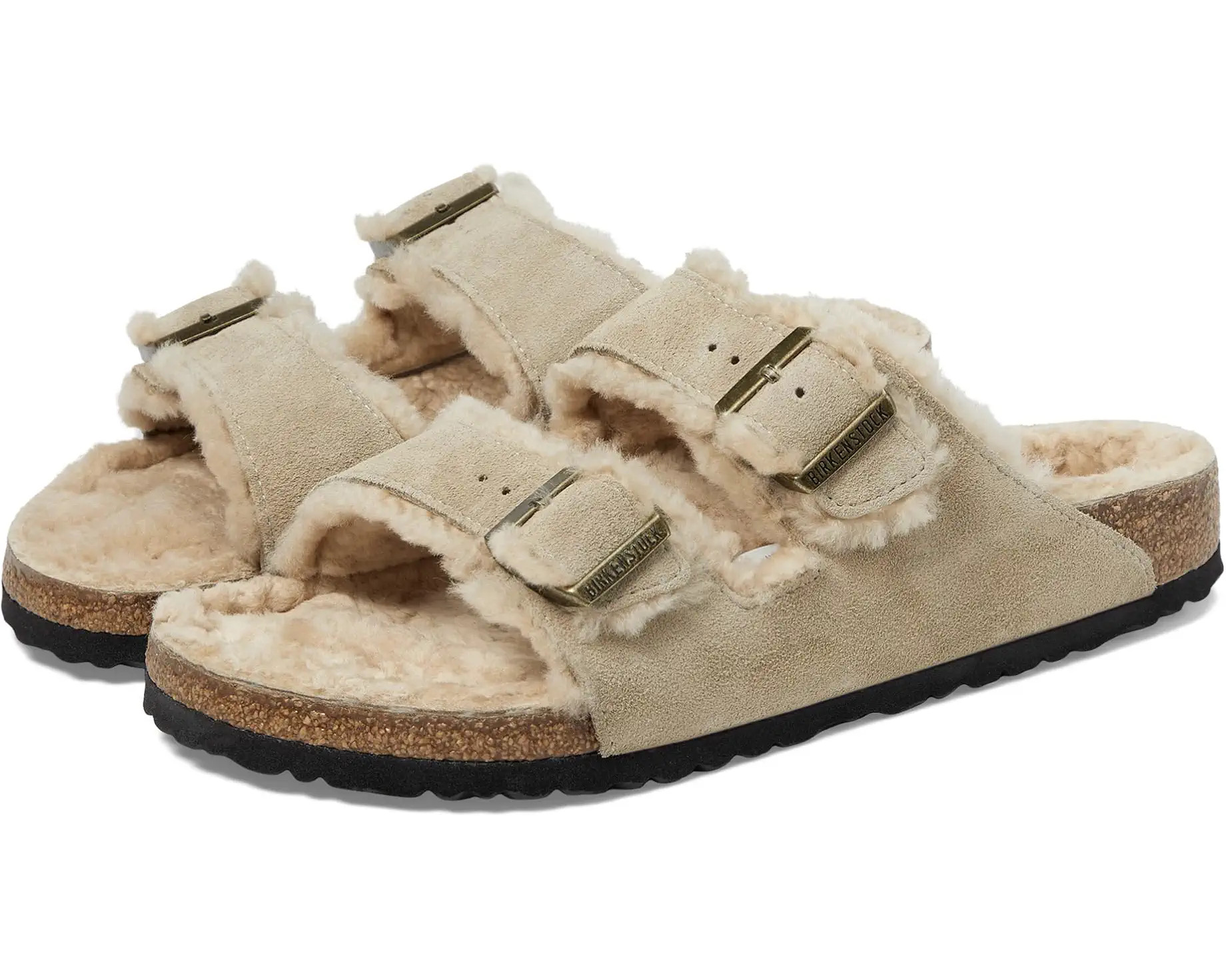 Unisex Birkenstock Arizona Shearling - Suede (Unisex) | Zappos