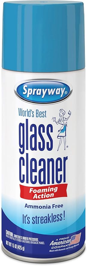 Sprayway SW053R Ammonia-Free Glass Cleaner, Foaming Action - Streakless Shine, 19 Ounce (Pack... | Amazon (US)