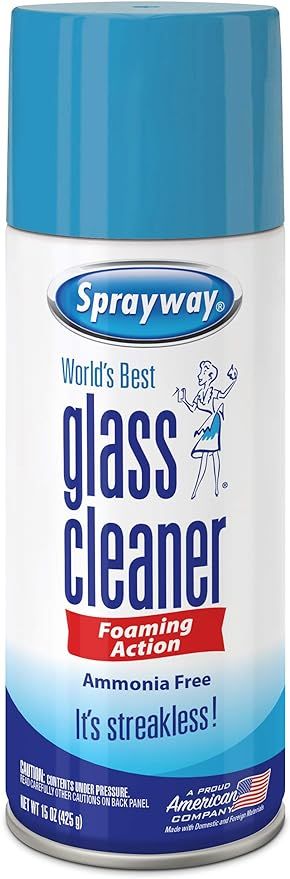 Sprayway SW053R Ammonia-Free Glass Cleaner, Foaming Action - Streakless Shine, 19 Ounce (Pack... | Amazon (US)