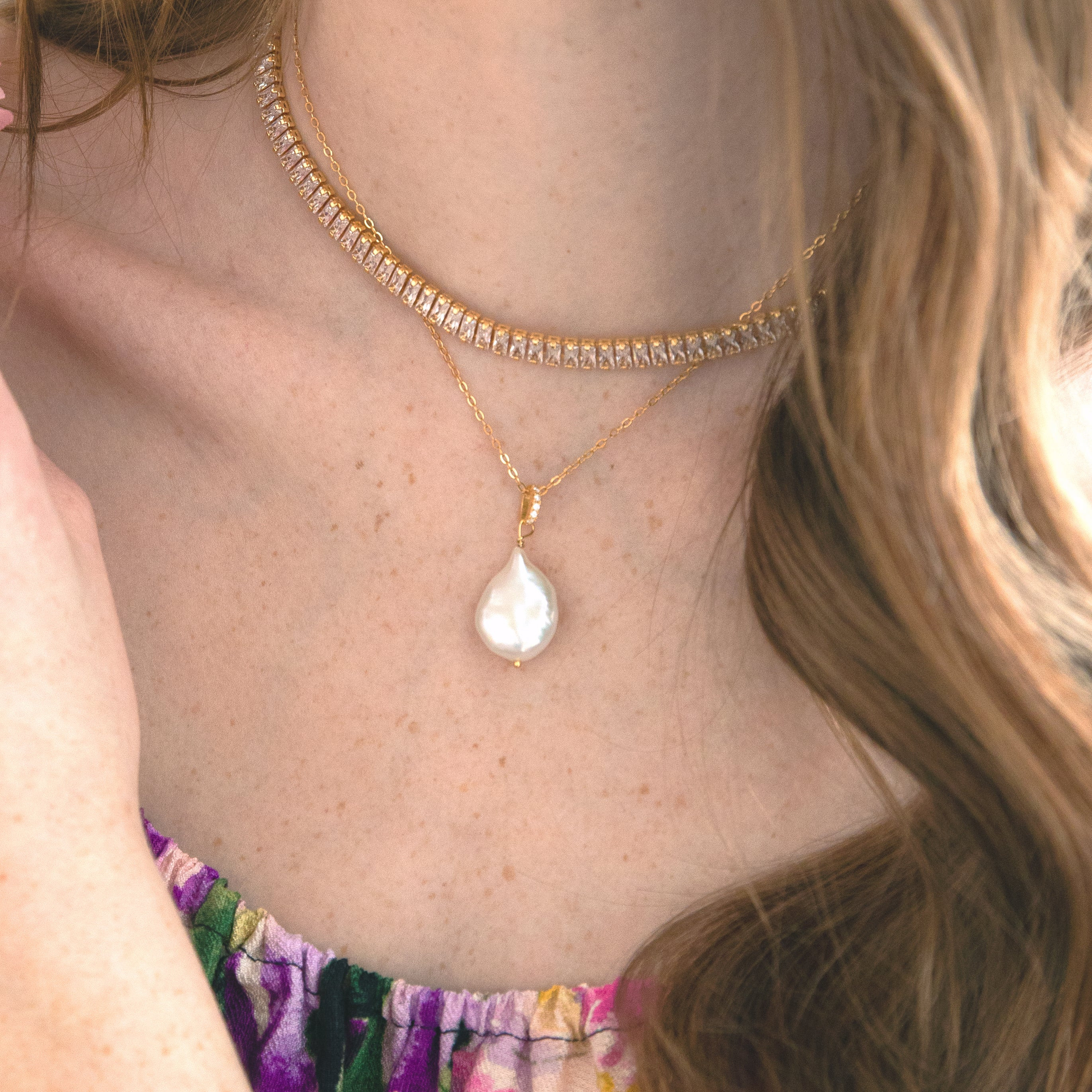 Mother of Pearl Droplet Necklace | Victoria Emmerson Code #LTKSeasonal #LTKitbag #LTKtravel #LTKU | Victoria Emerson