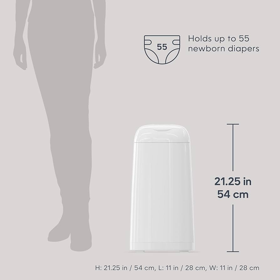 Diaper Genie Classic Pail Includes 1 Starter Square Refill That can Hold up to 165 Newborn-Sized ... | Amazon (US)
