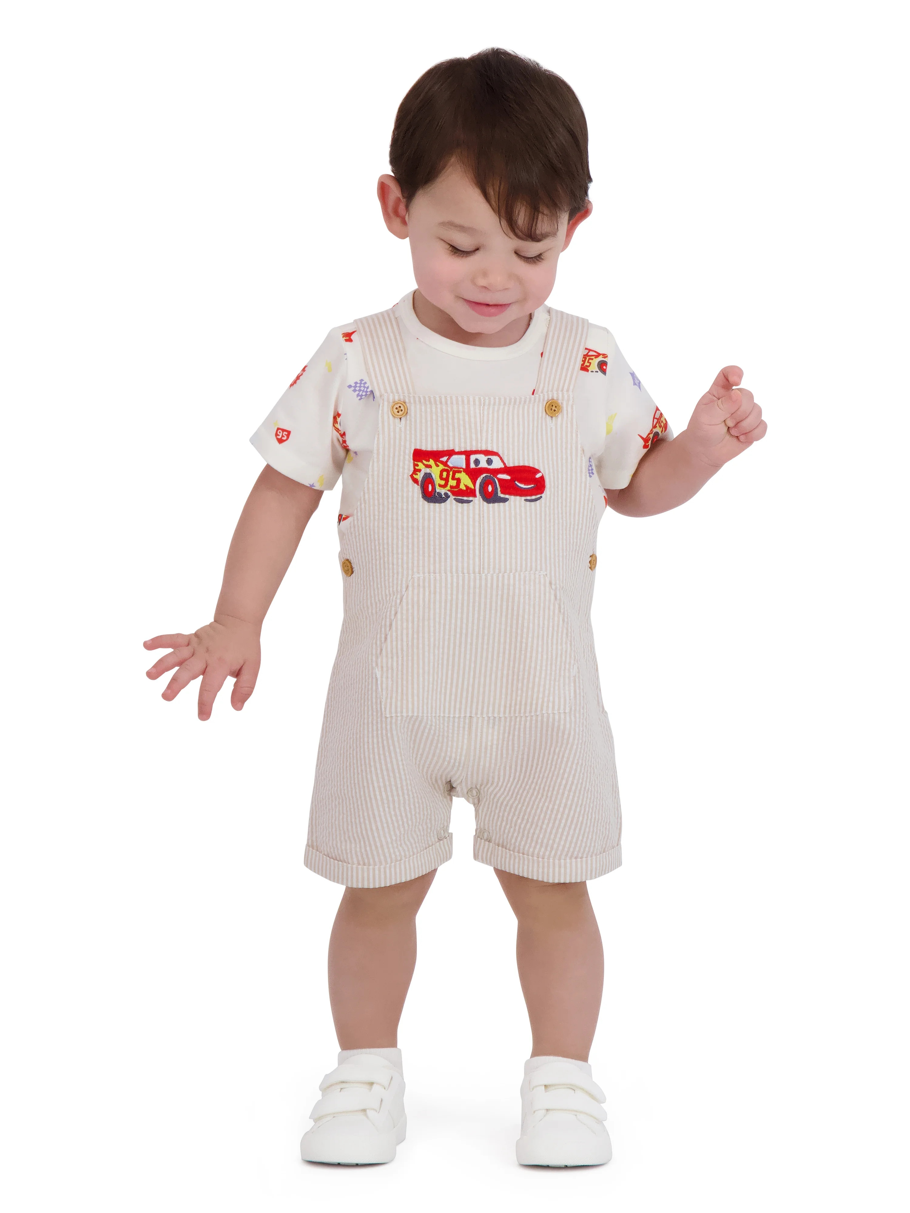 Disney Cars Baby Boy Shortall Set, Sizes 0/3 Months-24 Months | Walmart (US)