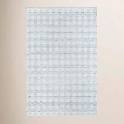 Lavande Plaid Wool Area Rug in Gray | Wayfair North America