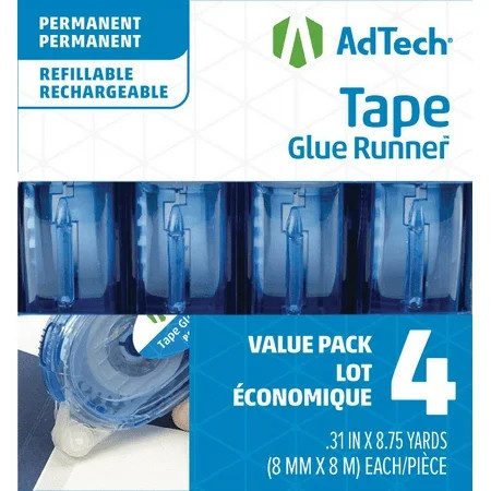 AdTech Crafter's Permanent Double Sided Adhesive Tape, 4 Pack | Walmart (US)