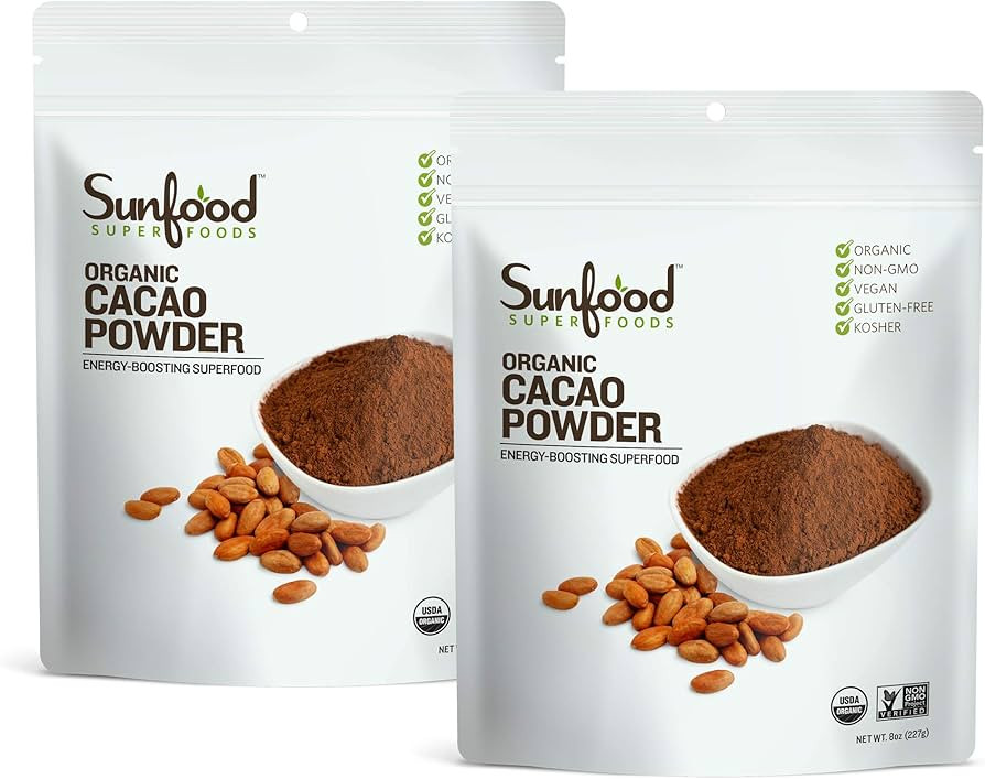 Sunfood Superfoods Cacao Powder Organic - Pure Raw Chocolate Powder for Baking, Rich & Unsweetene... | Amazon (US)