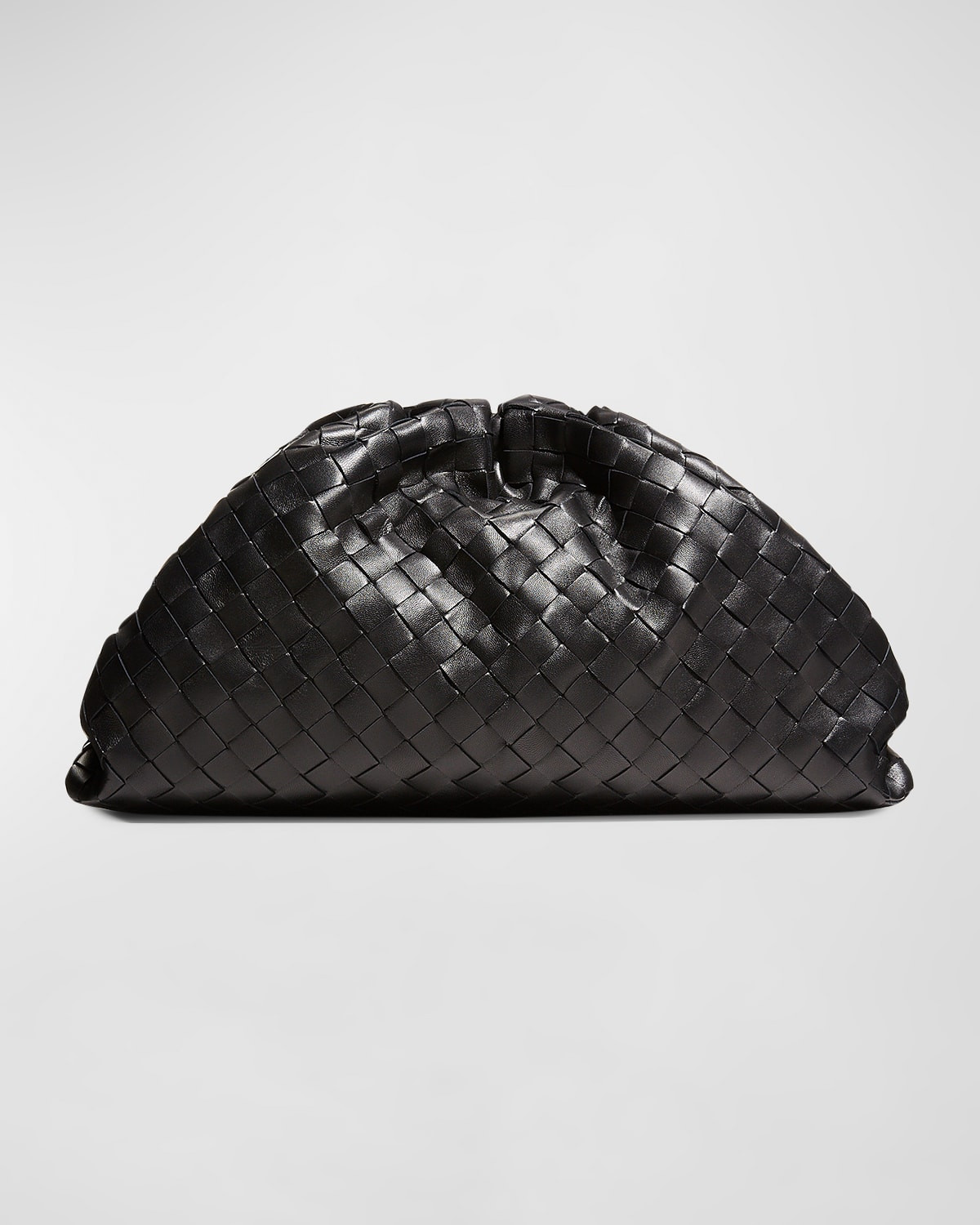 Lambskin Leather Pouch Clutch Bag | Neiman Marcus