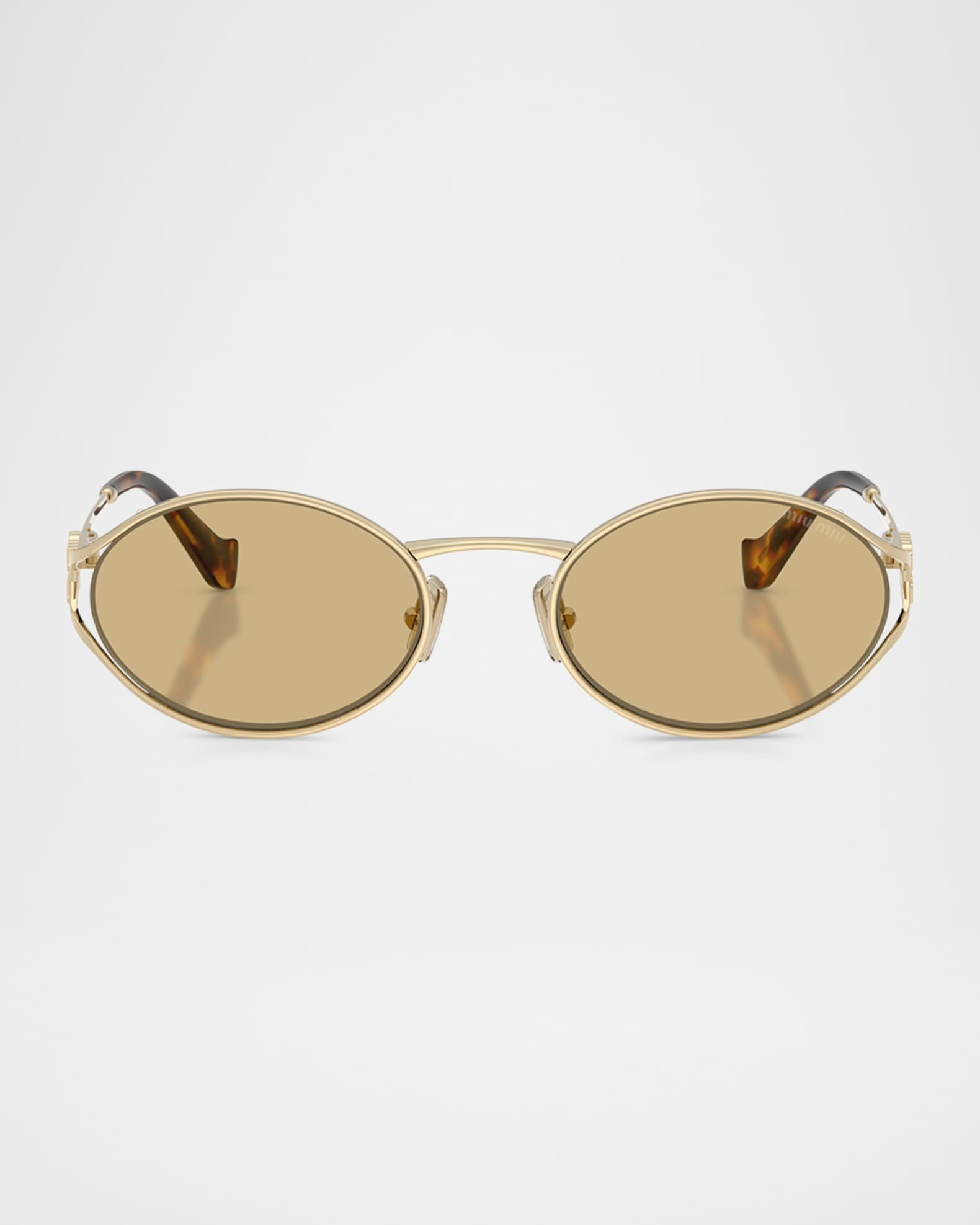 MU 52YS Metal Oval Sunglasses | Neiman Marcus
