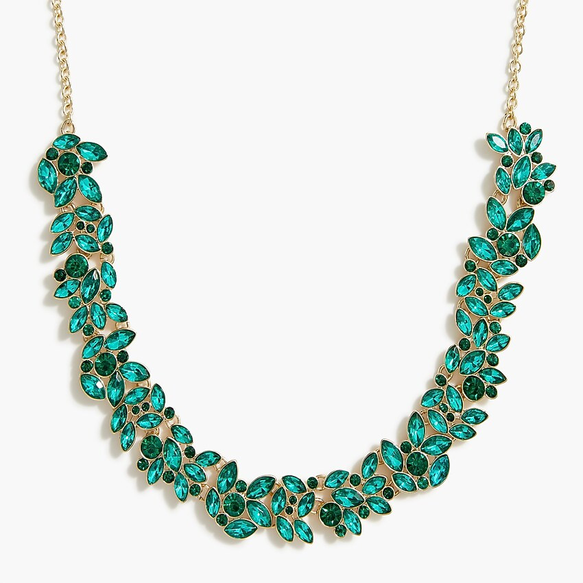 Crystal leaf statement necklace | J.Crew Factory