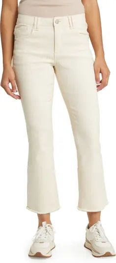 'Ab'Solution Frayed High Waist Ankle Flare Jeans | Nordstrom