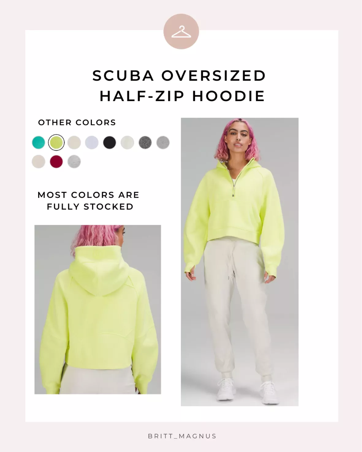 Lululemon athletica Scuba Oversized Funnel-Neck Half Zip, Women's Hoodies  & Sweatshirts