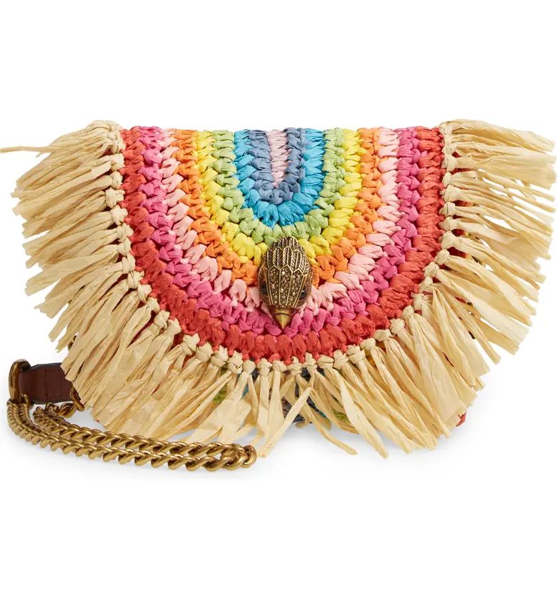 Mini Kensington Rainbow Raffia Shoulder Bag | Nordstrom | Nordstrom
