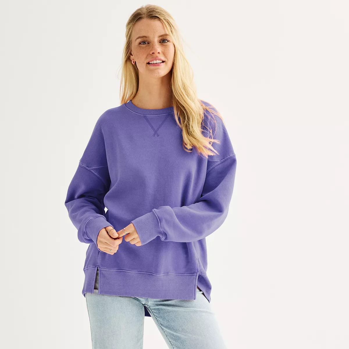 Juniors' SO® Oversized Fleece Tunic Pullover | Kohl's
