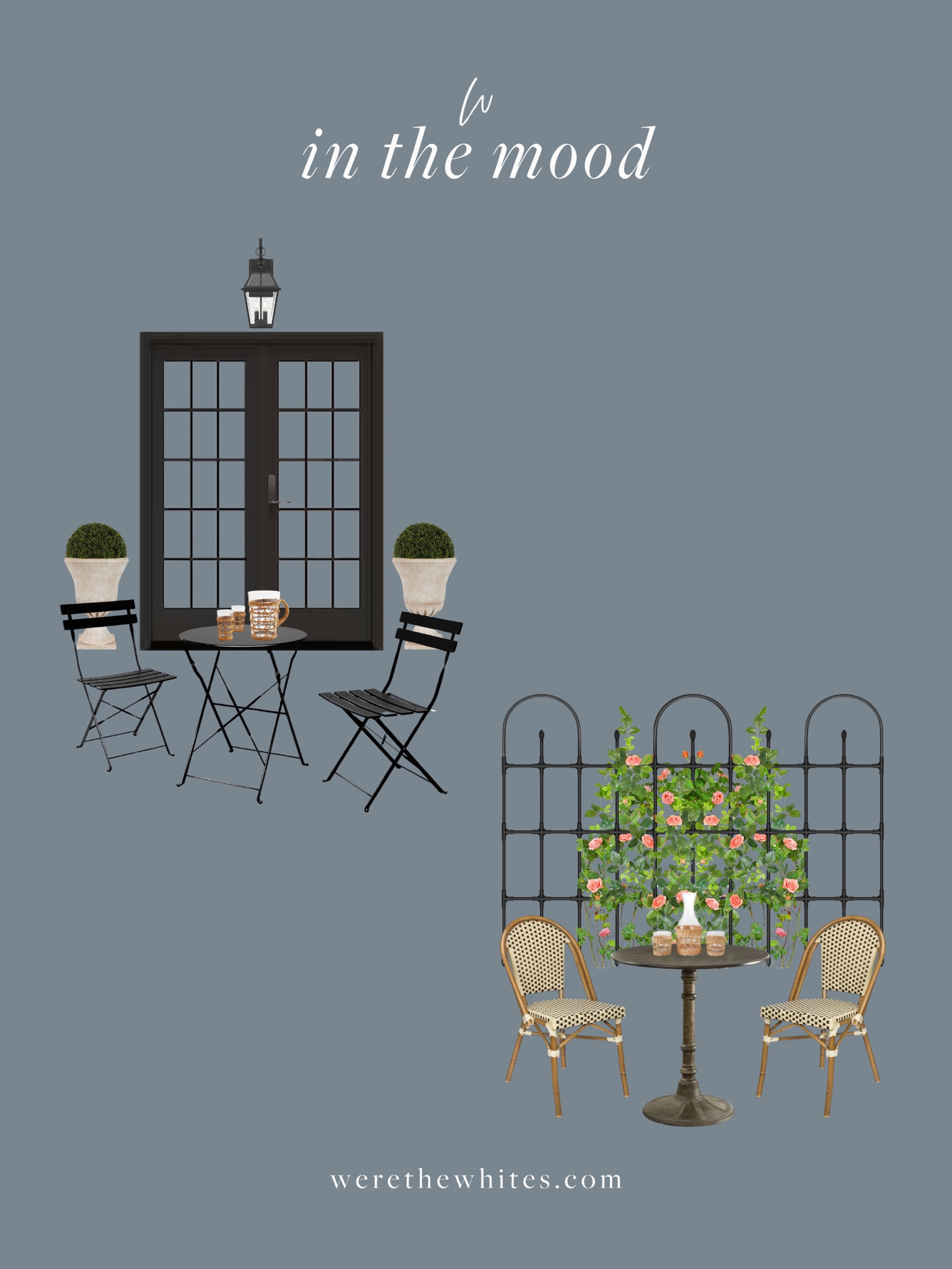 In the mood: outdoor bistro sets! I love both of these bistro pairings, one is more English cottage inspired and one more French cafe bistro, but both would look so pretty styled on a front or back patio for early morning coffee and dining el fresco! 

#LTKHome #LTKStyleTip