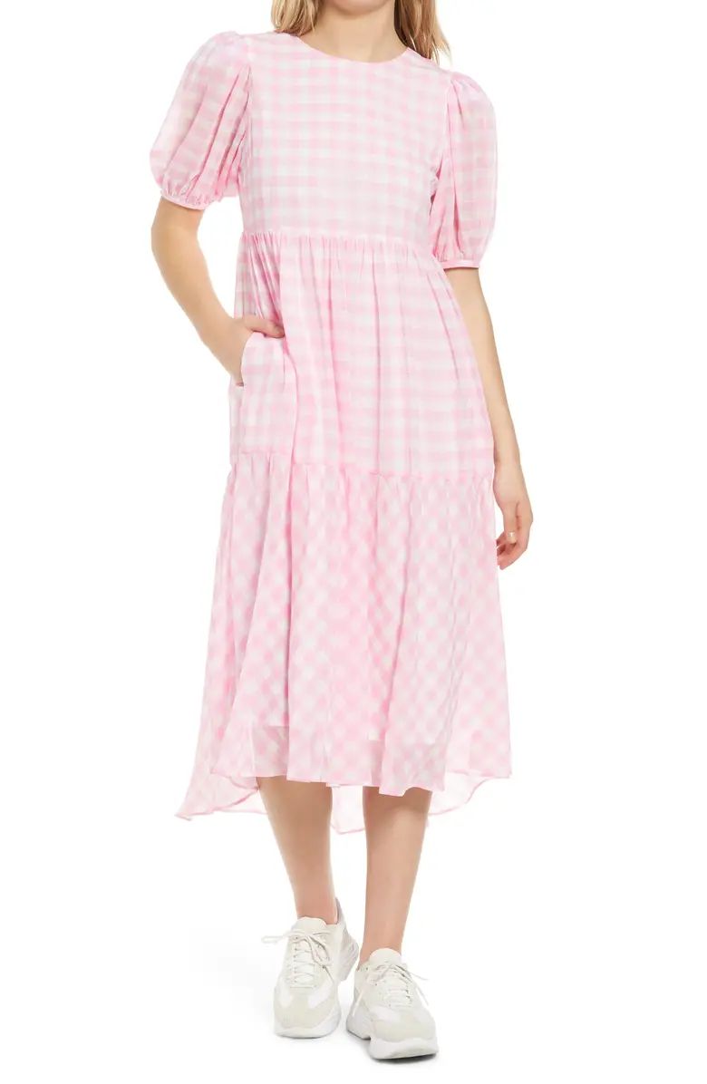 Gingham Print Midi Dress | Nordstrom