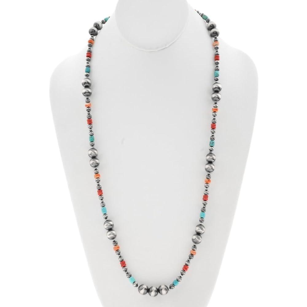 Navajo Desert Pearls Spiny Oyster Coral Turquoise Necklace by Lula Begay 0002 | Amazon (US)