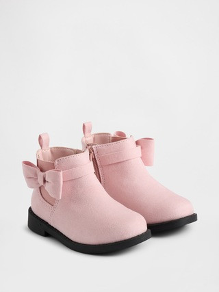 Toddler Vegan Suede Bow Chelsea Boots | Gap (US)