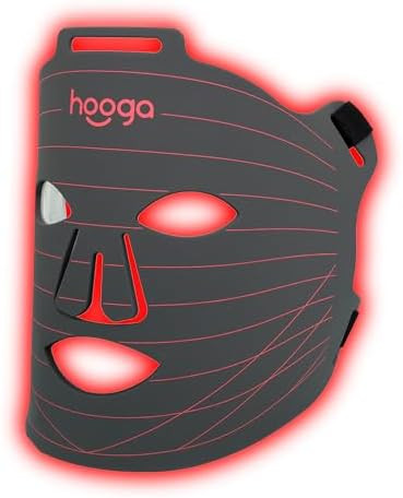 hooga Red Light Therapy LED Mask, Tri Chip LEDs, 630nm and 660nm Red, 850nm Near Infrared, Adjust... | Amazon (US)