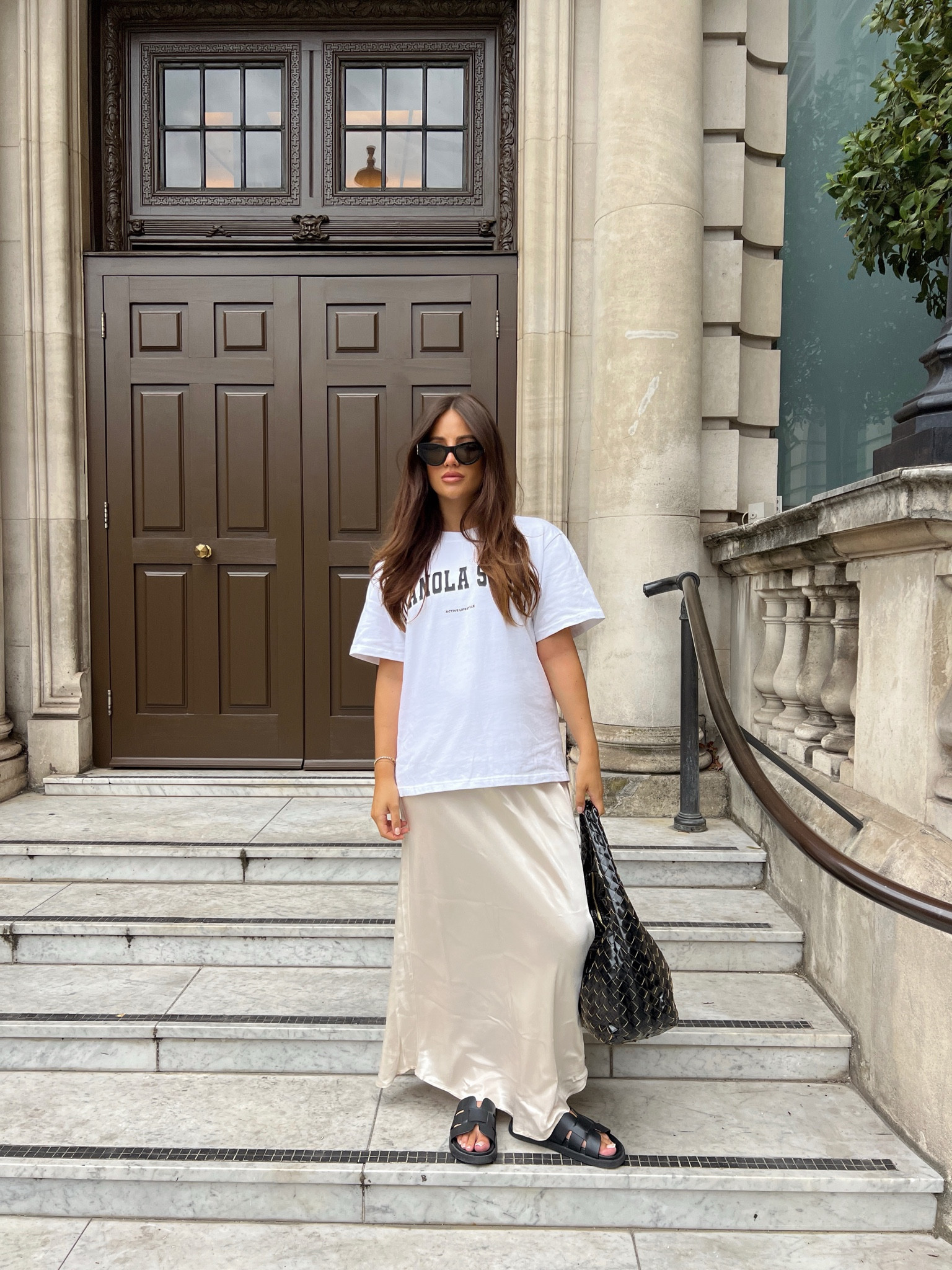 Oversized t-shirt, satin skirt - outfit of the day 

#LTKeurope #LTKSeasonal #LTKFind
