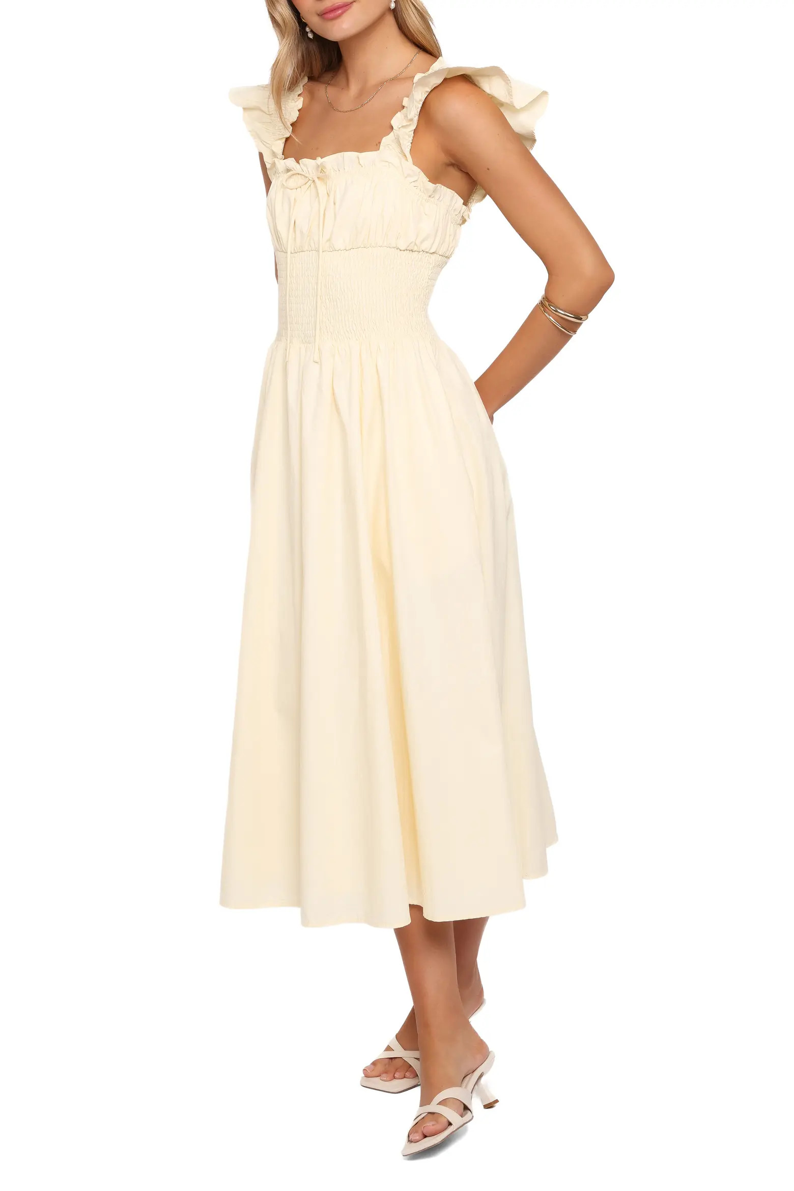 Bronte Ruffle Strap Midi Dress (Women) | Nordstrom | Nordstrom