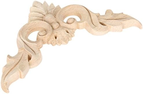 MUXSAM 1PC Wood Carved Applique Onlay for Furniture Decor Flower Decal Unpainted Durable Home Cor... | Amazon (US)