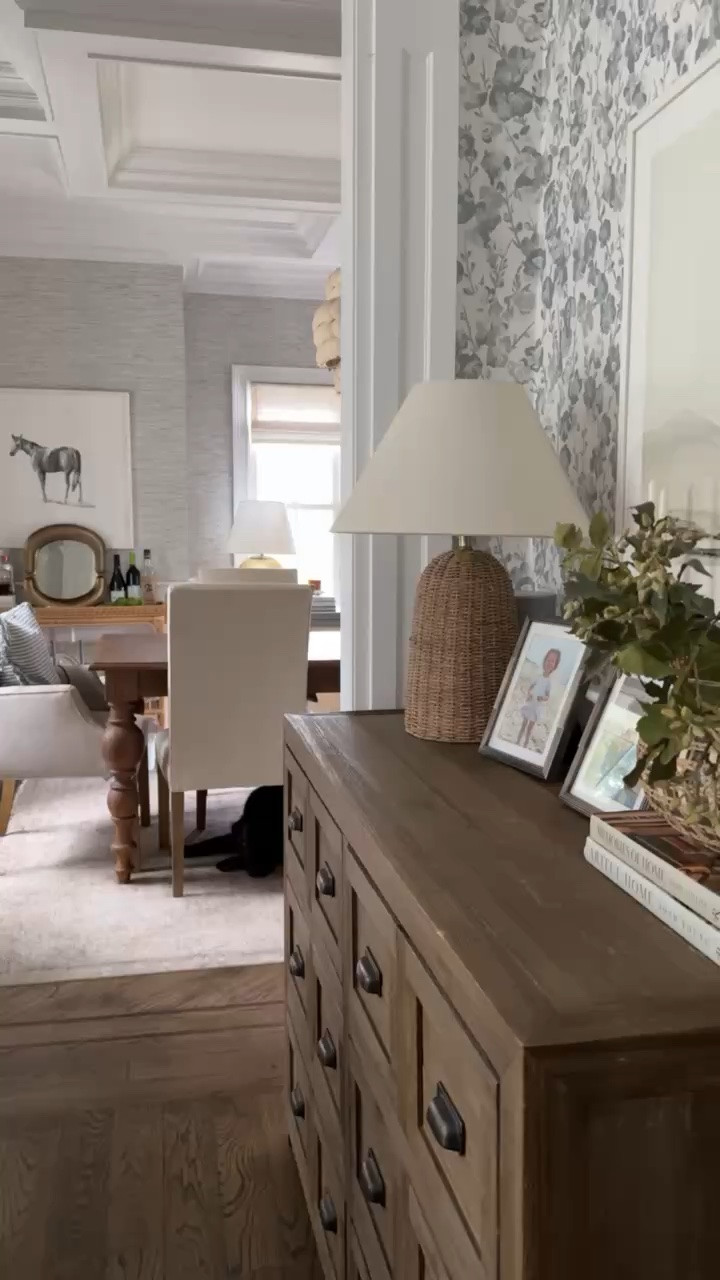This entryway corner is such a beautiful mix of warmth and texture. The woven lamp, wood dresser, floral wallpaper, and layered decor create a space that feels collected, welcoming, and timeless.

entryway decor, console table styling, wood dresser, woven lamp, floral wallpaper, home decor ideas, neutral home decor, coastal home style, layered interiors, timeless design, living room styling, girlonthehudson

#LTKHome #LTKSeasonal #LTKdayinmylife