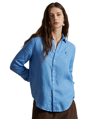 Women's Classic-Fit Linen Shirt | Macy's