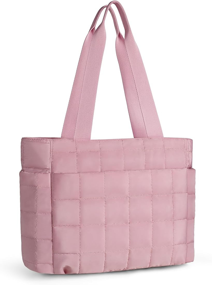 befen Laptop Tote Bag for Women 15.6 Inch, Lightweight Puffer Tote Bag, Quilted Work Travel Gym T... | Amazon (US)
