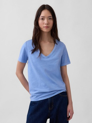 Organic Cotton VintageSoft V-Neck T-Shirt | Gap (US)
