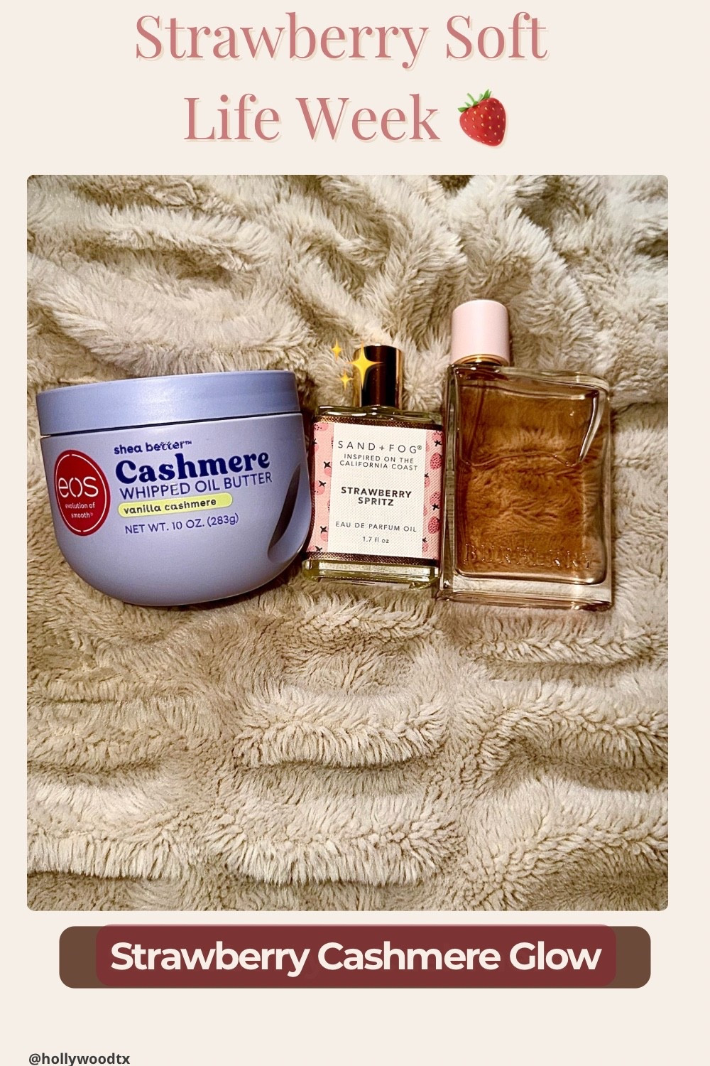 Strawberry Cashmere Glow 🍓✨
Creamy vanilla cashmere layered with juicy strawberry for a soft, feminine scent that feels cozy and put together. This is my go-to combo when I want to smell moisturized, pretty, and effortless all day. Shop the full layering lineup here.

#LTKBeauty #LTKgrwm #LTKselfcare